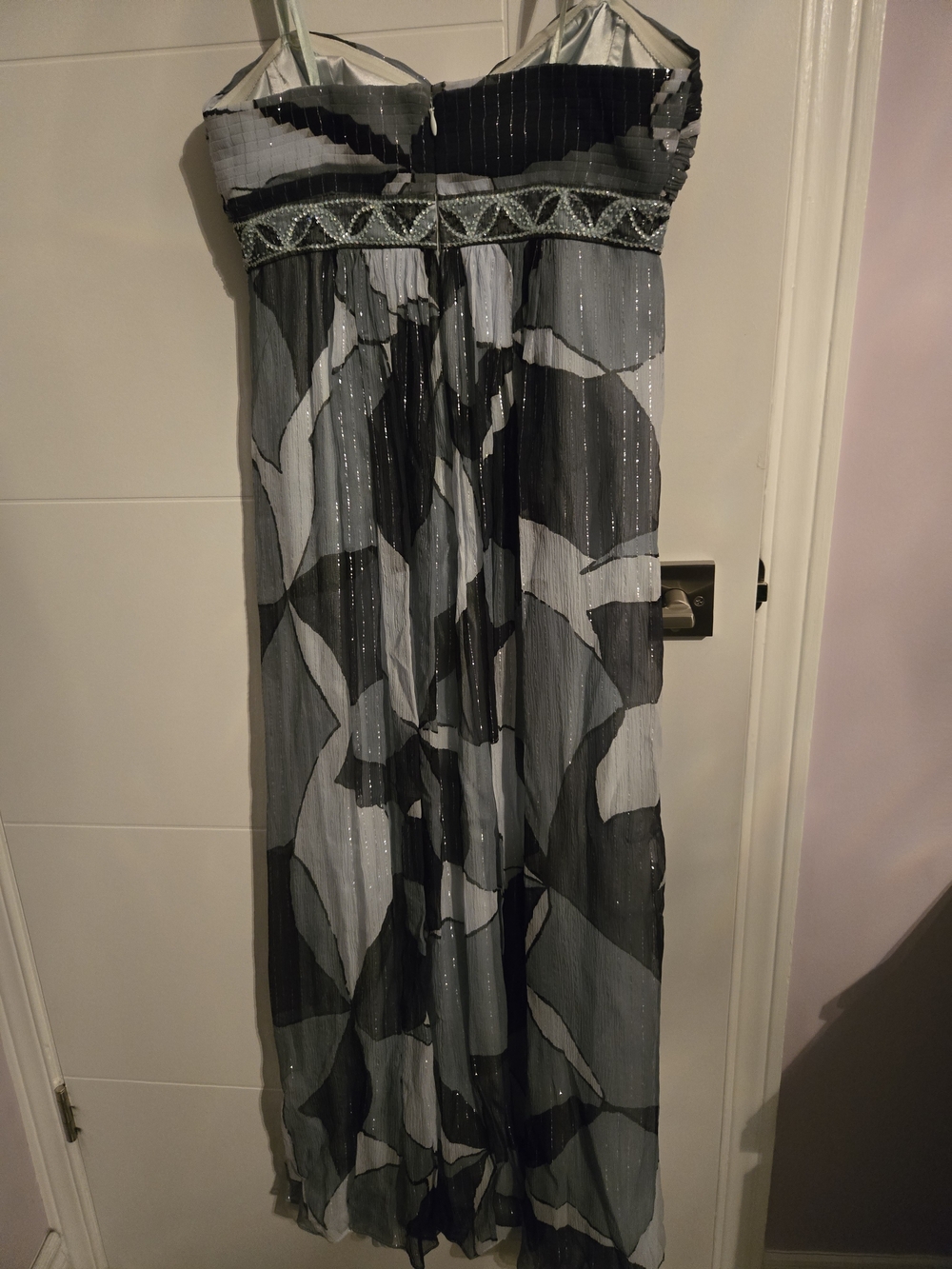 BCBGMaxAzria Pale Mint Satin Strapless Evening Maxi Dress